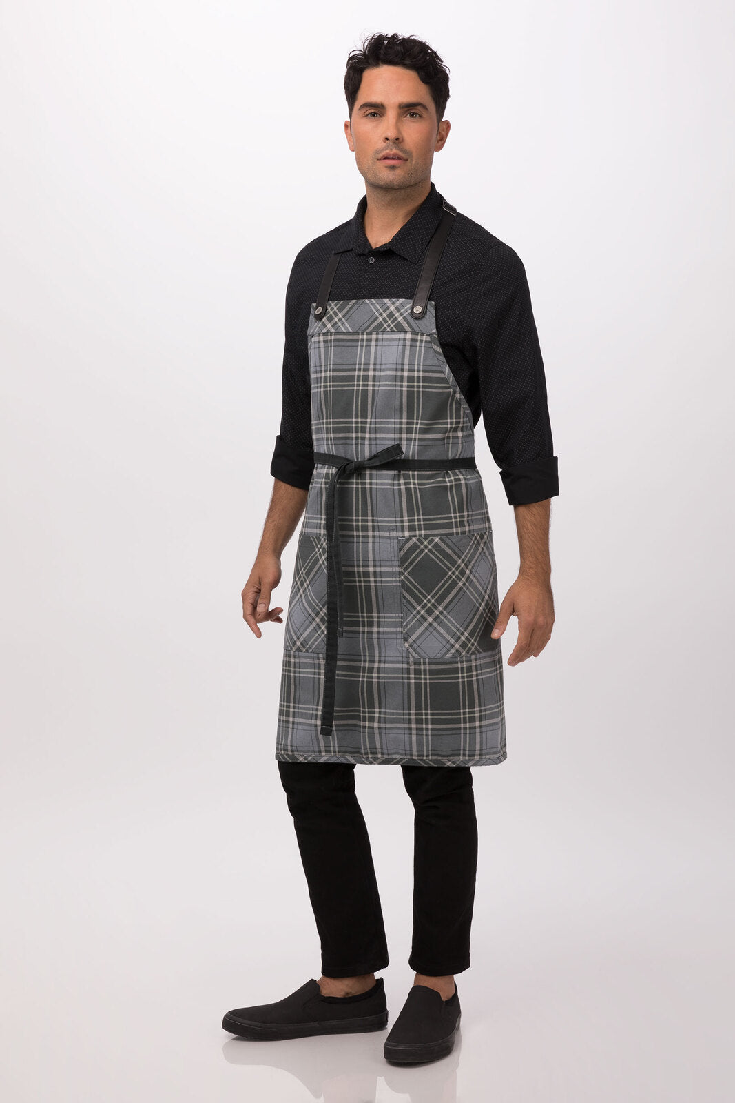 Chef Works Olympia Bib Apron - Grey