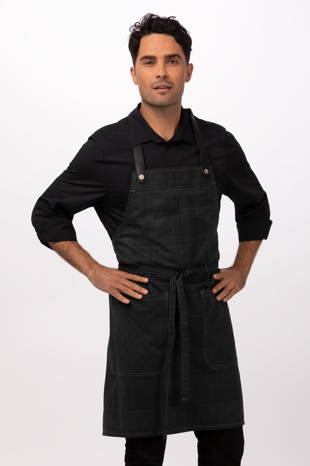 Chef Works Olympia Bib Apron - Grey