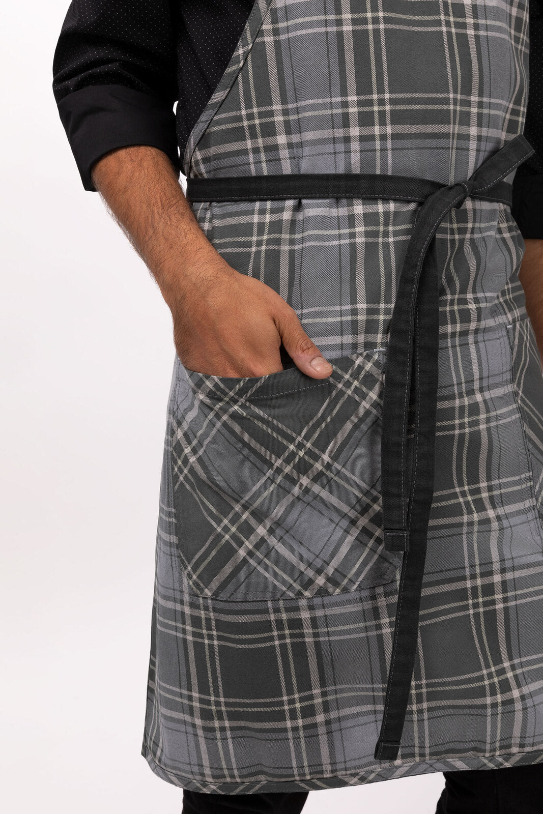 Chef Works Olympia Bib Apron - Grey