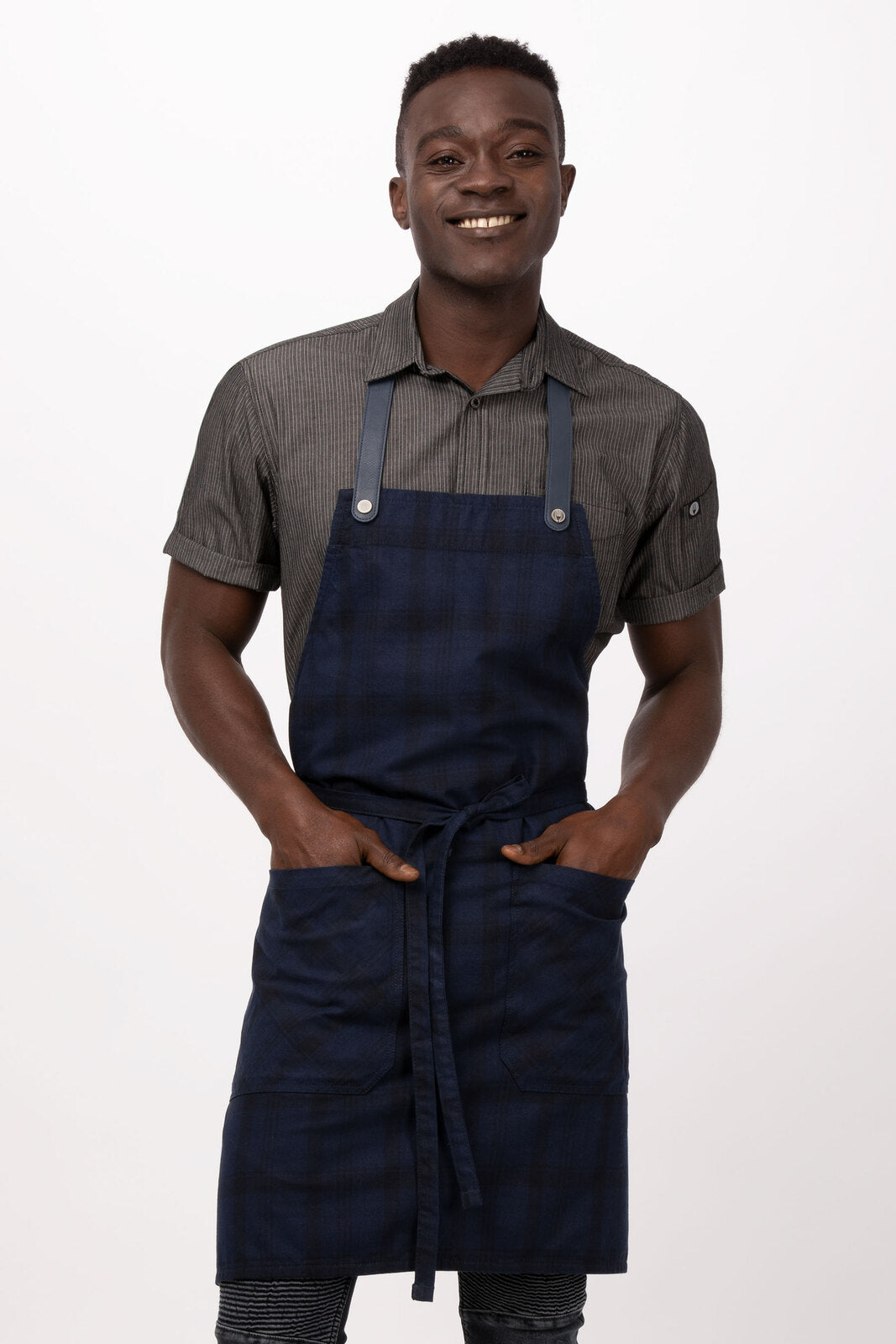 Chef Works Olympia Bib Apron - Navy