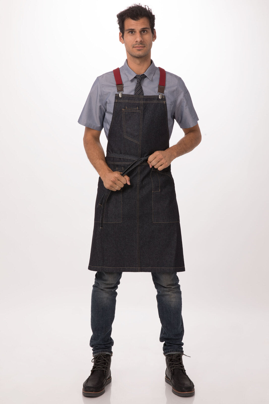 Chef Works Berkeley Bib Apron - Indigo Blue