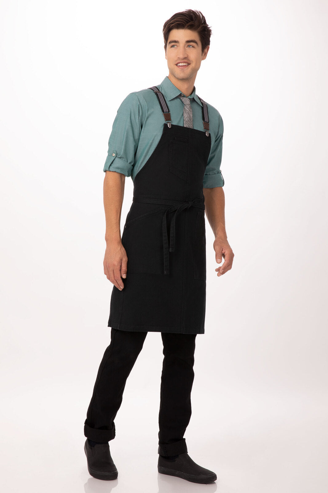 Chef Works Berkeley Bib Apron - Jet Black