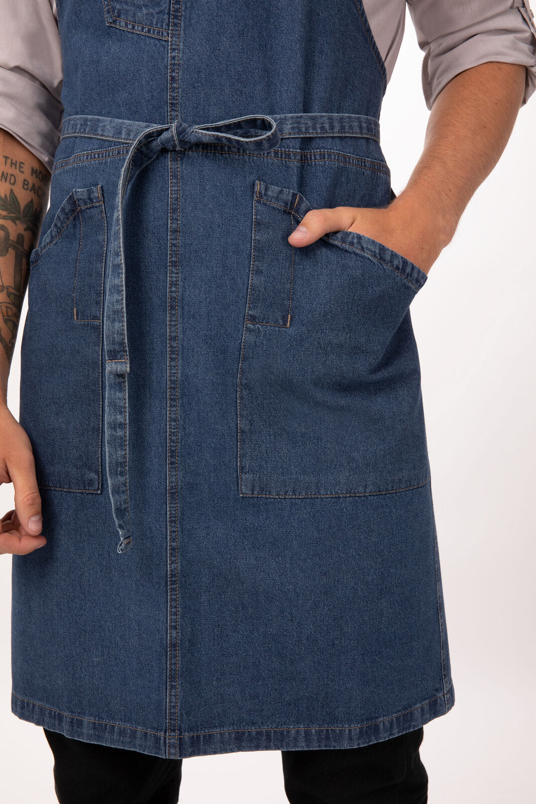 Chef Works Berkeley Bib Apron - Medium Blue