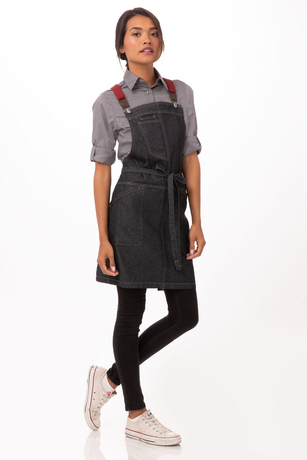 Chef Works Berkeley Petite Bib Apron - Indigo Blue