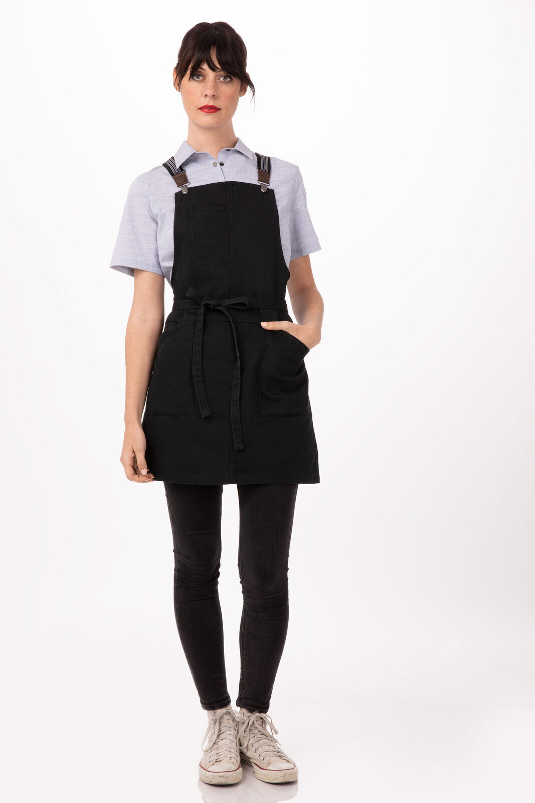 Chef Works Berkeley Petite Bib Apron - Jet Black