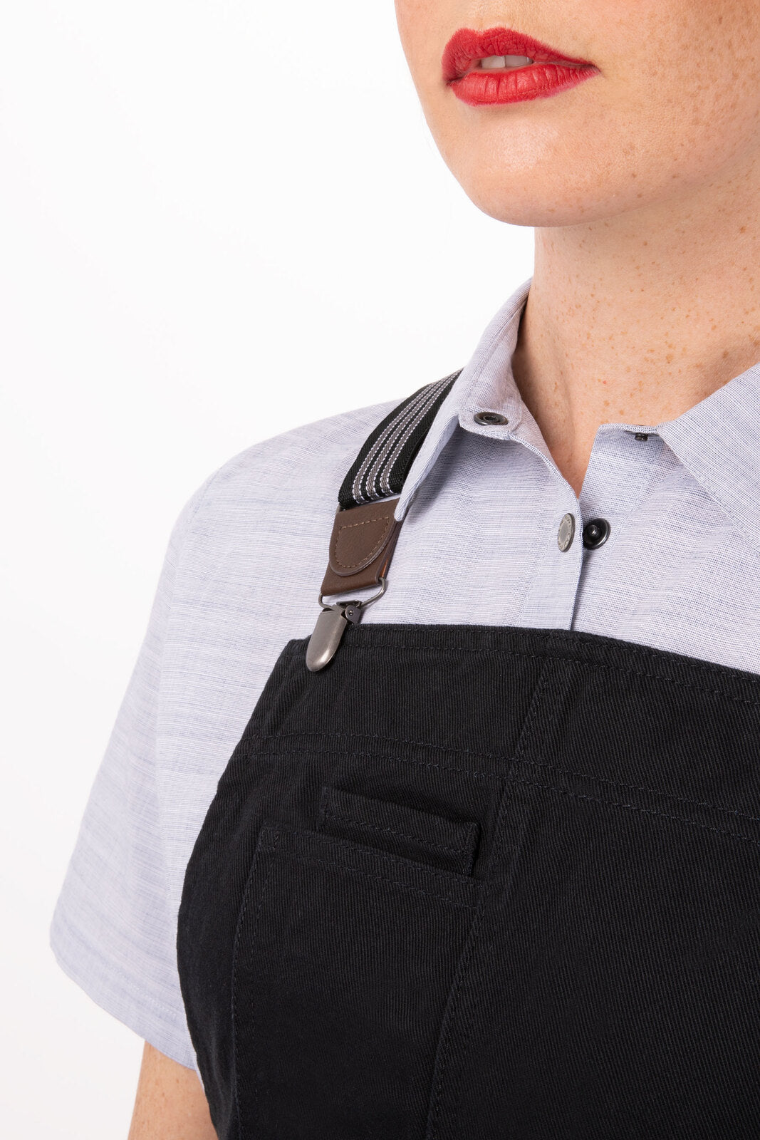 Chef Works Berkeley Petite Bib Apron - Jet Black