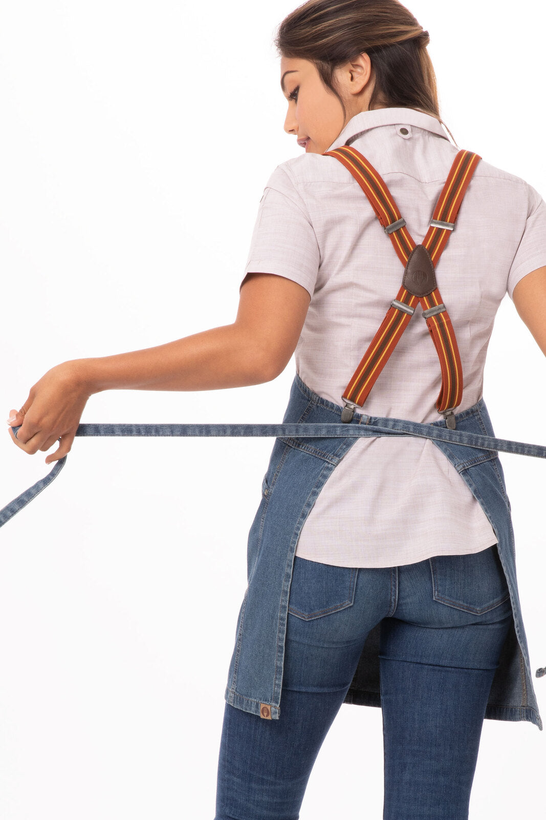 Chef Works Berkeley Petite Bib Apron - Medium Blue