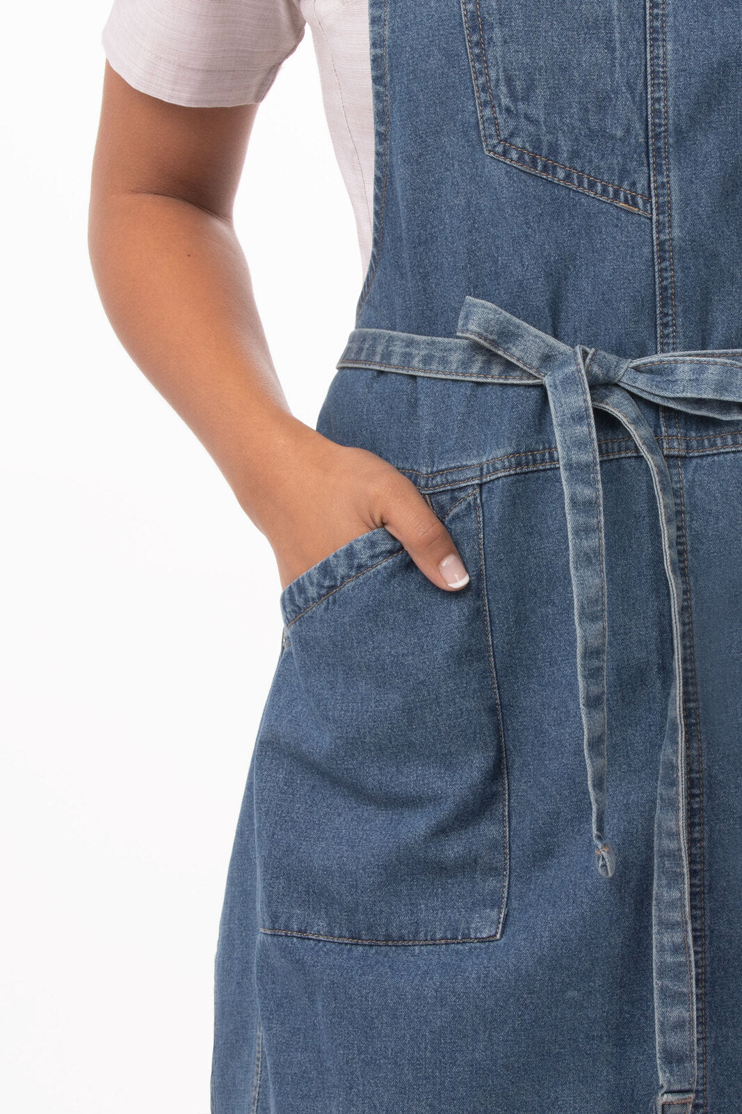 Chef Works Berkeley Petite Bib Apron - Medium Blue