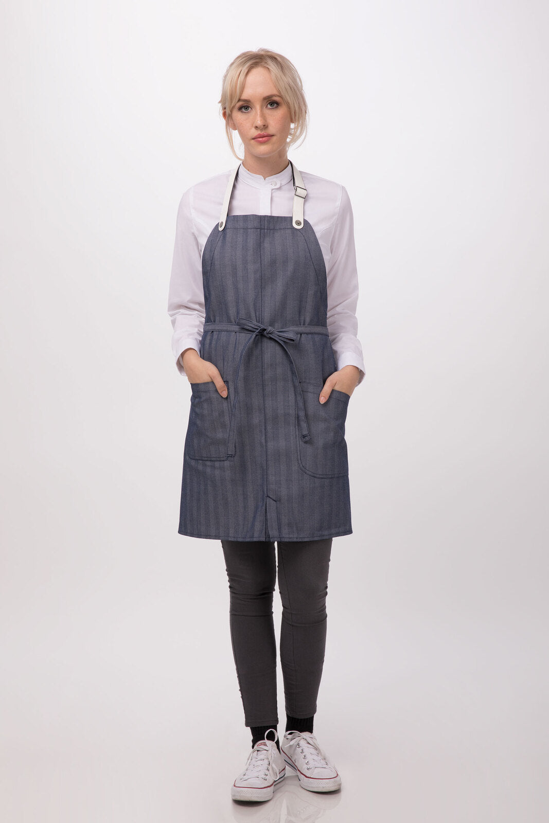 Chef Works Seattle Bib Apron - Blue