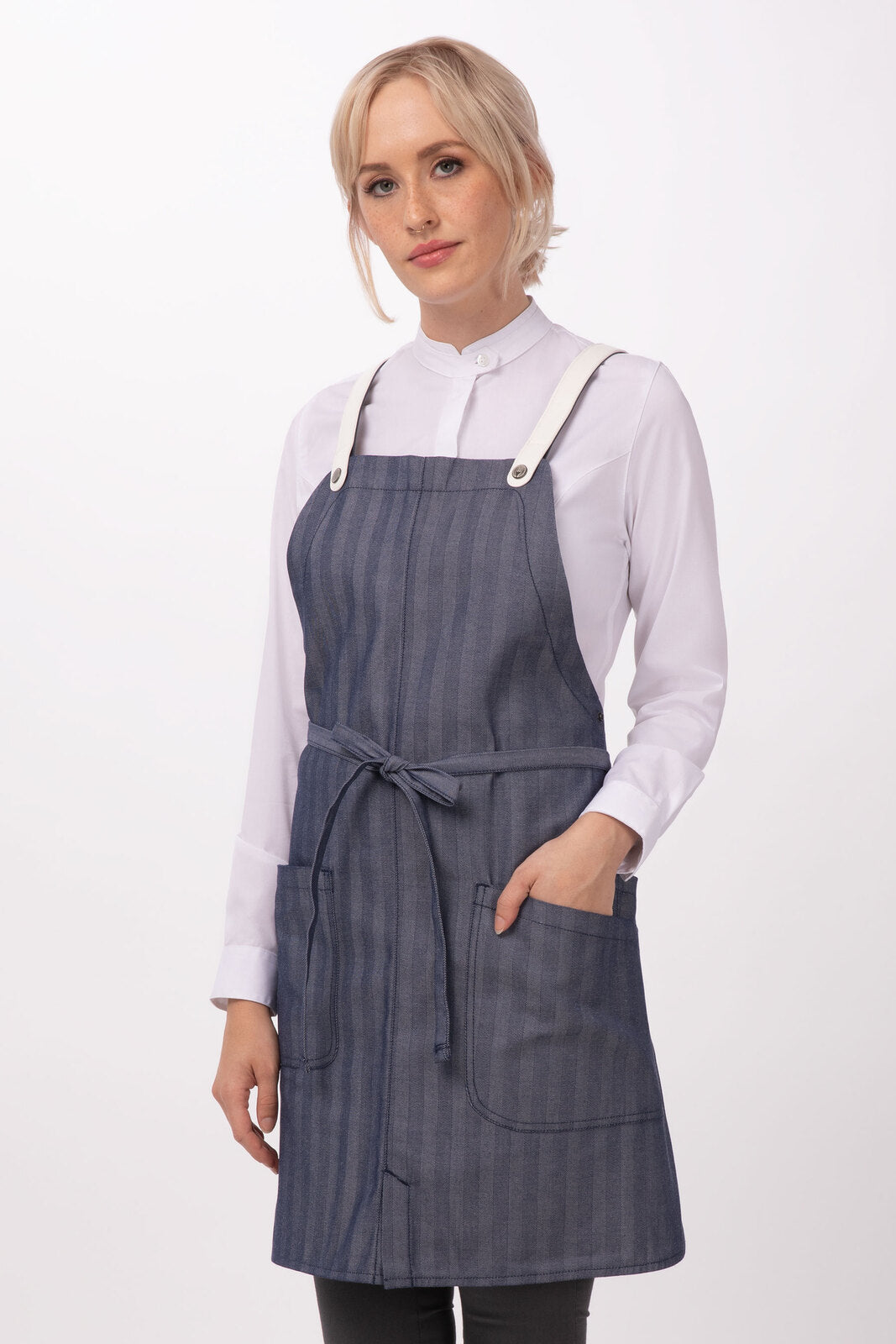 Chef Works Seattle Bib Apron - Blue