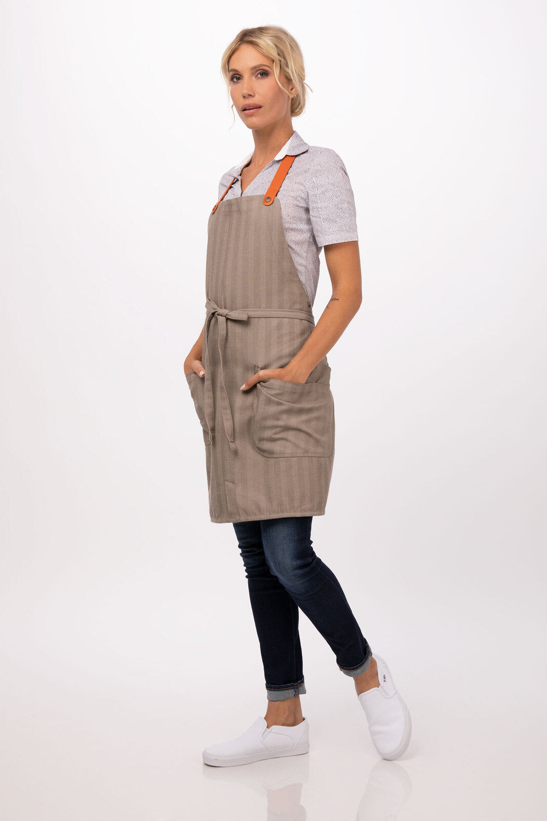 Chef Works Seattle Bib Apron - Taupe