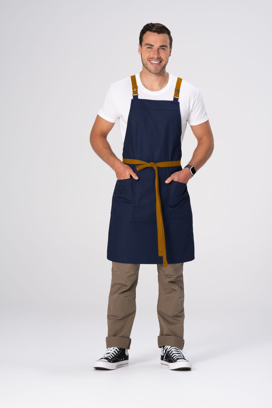Chef Works Lockharte Cross Back Apron - Navy