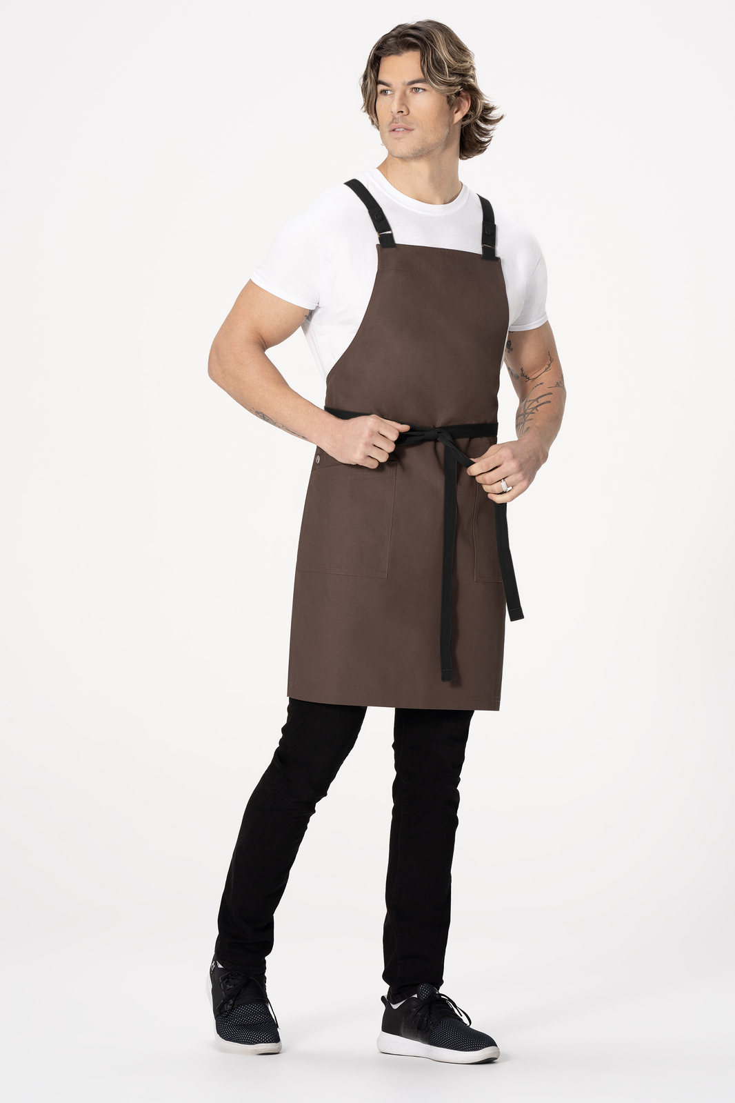 Chef Works Lockharte Cross Back Apron - Espresso