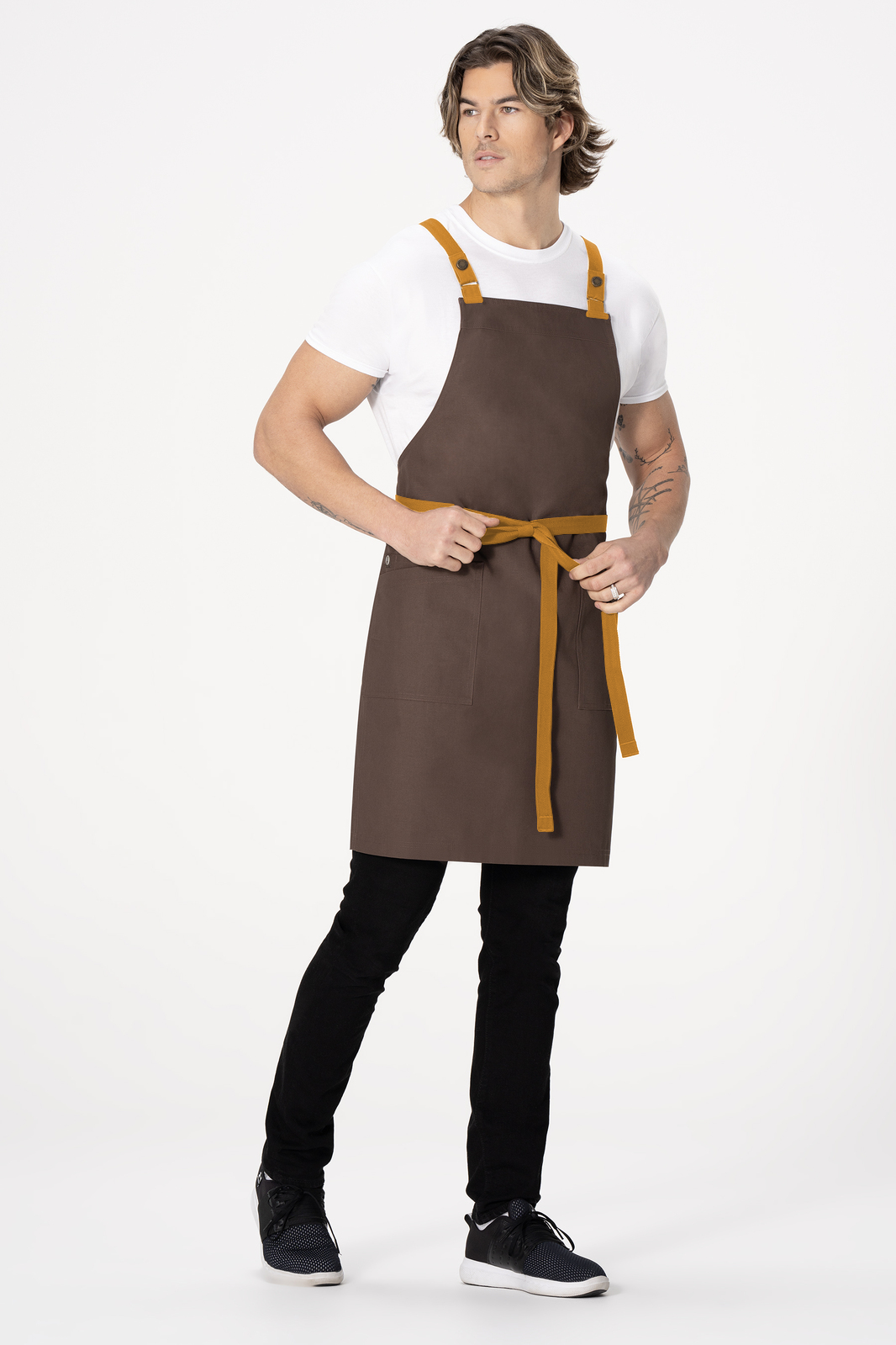 Chef Works Lockharte Cross Back Apron - Espresso