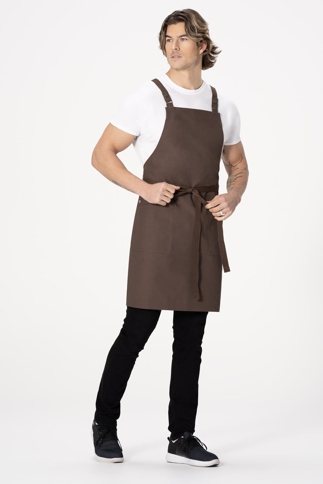 Chef Works Lockharte Cross Back Apron - Espresso