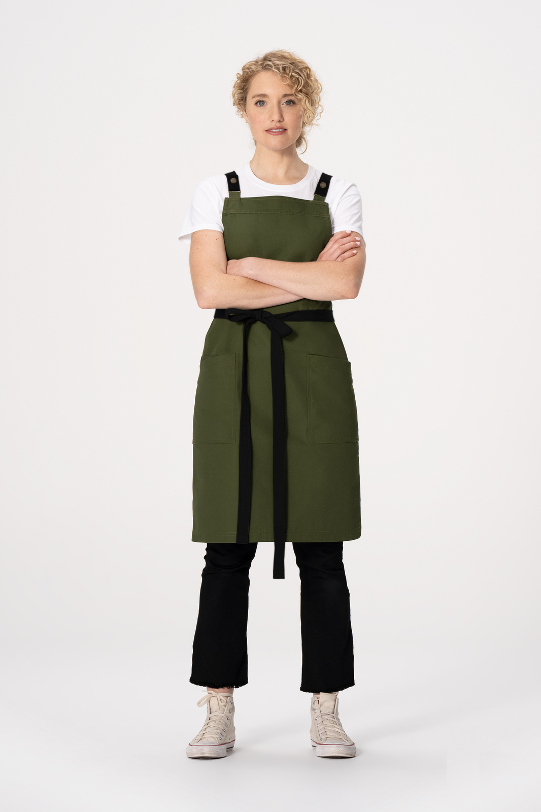 Chef Works Lockharte Cross Back Apron - Military Green