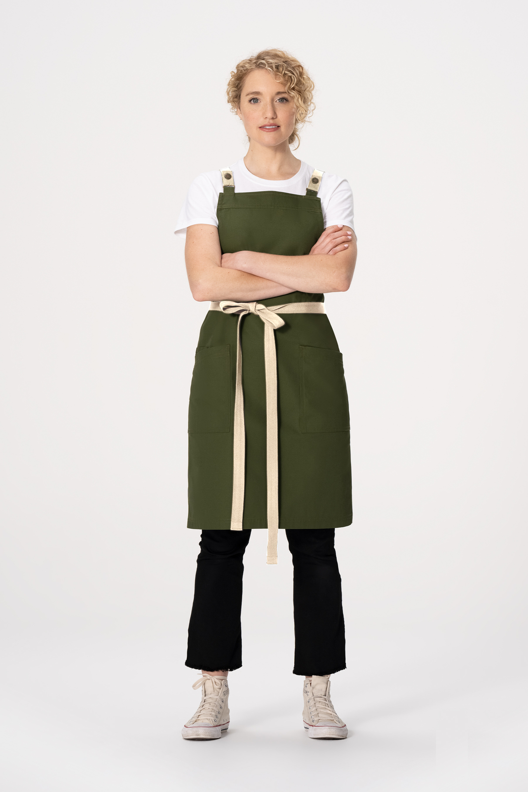 Chef Works Lockharte Cross Back Apron - Military Green