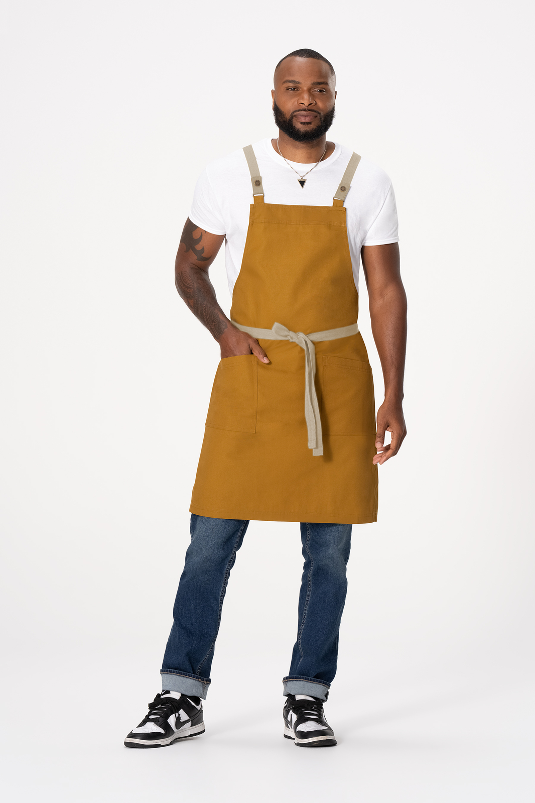 Chef Works Lockharte Cross Back Apron - Mustard