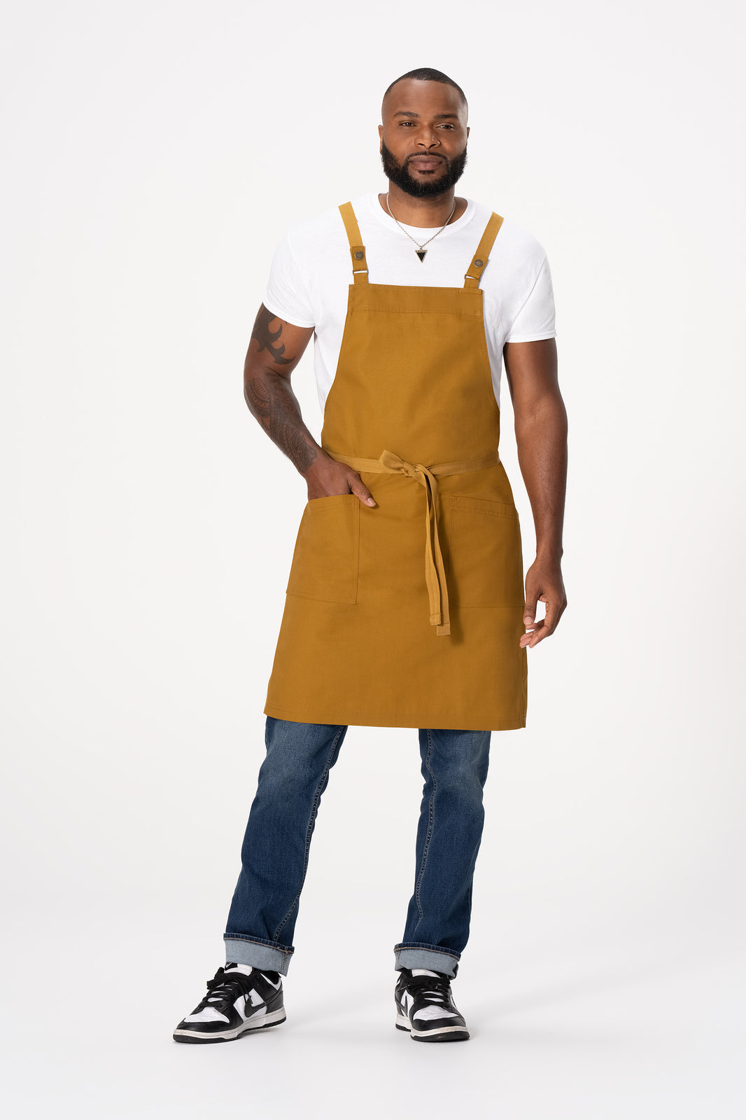 Chef Works Lockharte Cross Back Apron - Mustard