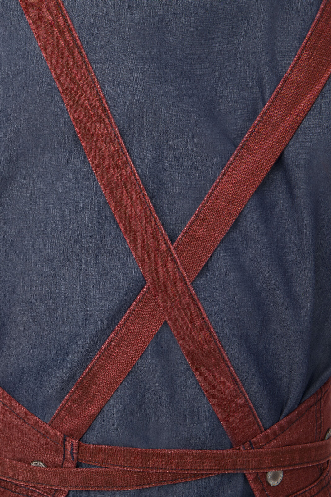 Chef Works Uptown Cross-Back Bib Apron - Red Navy