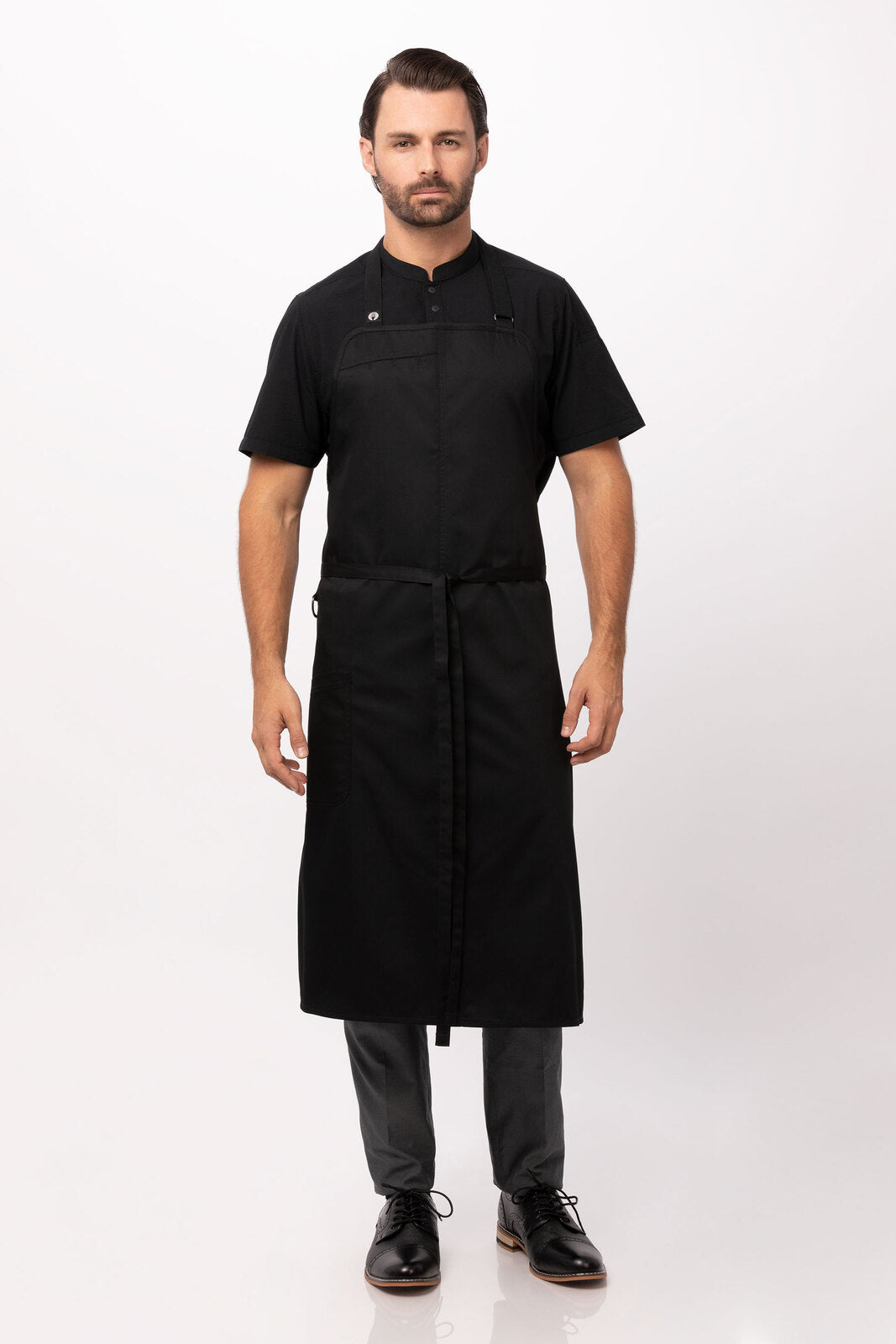 Chef Works Brio Chef Bib Apron - Black