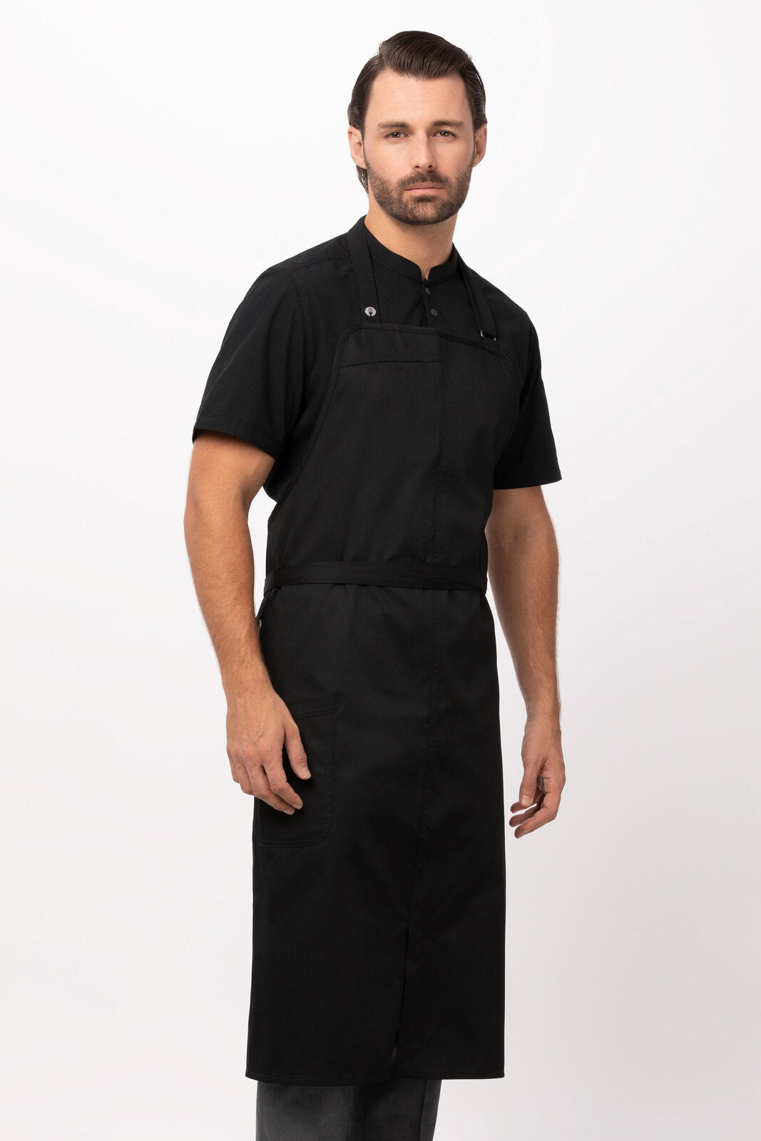 Chef Works Brio Chef Bib Apron - Black