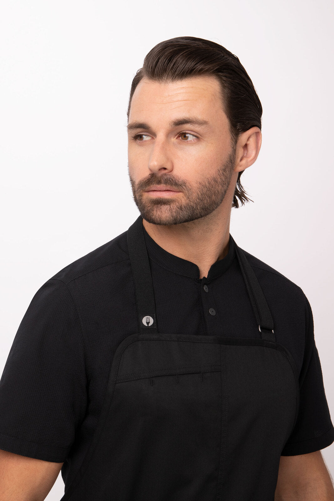 Chef Works Brio Chef Bib Apron - Black