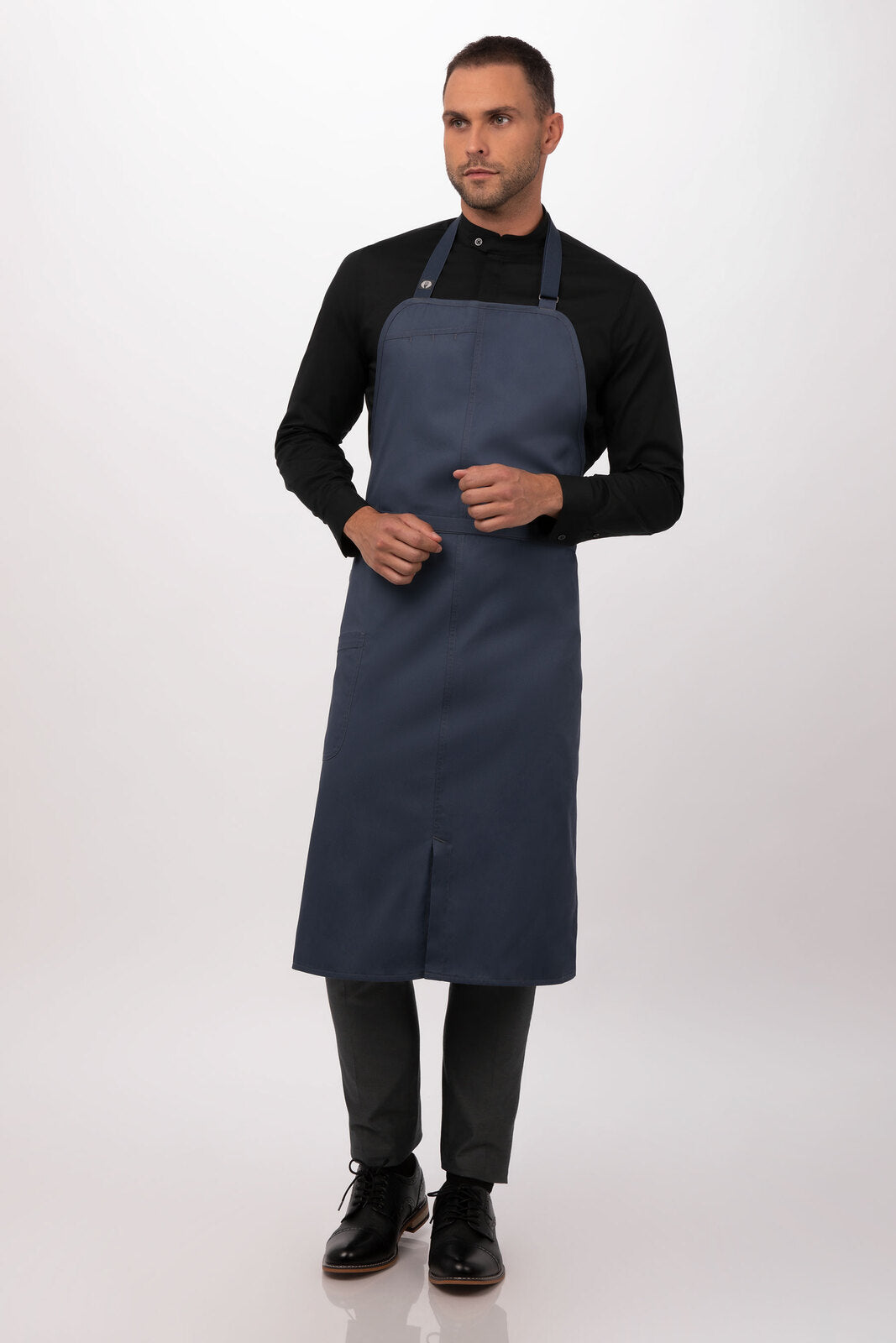 Chef Works Brio Chef Bib Apron - Blue