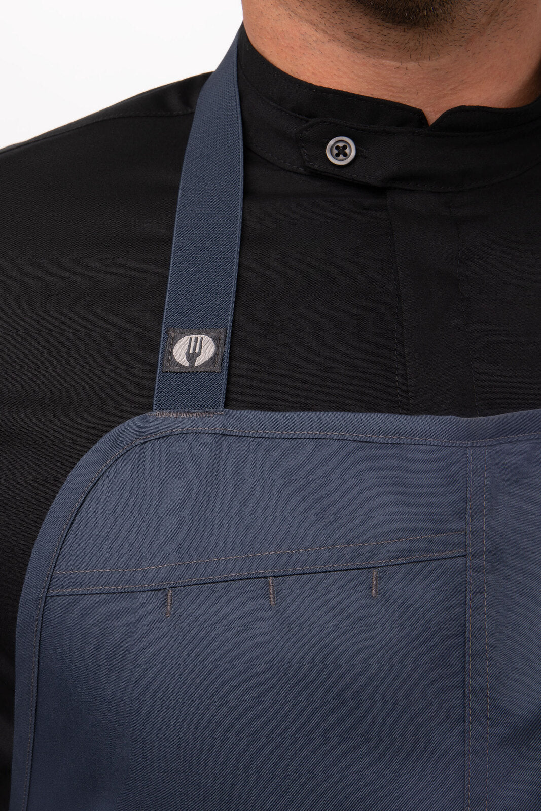 Chef Works Brio Chef Bib Apron - Blue