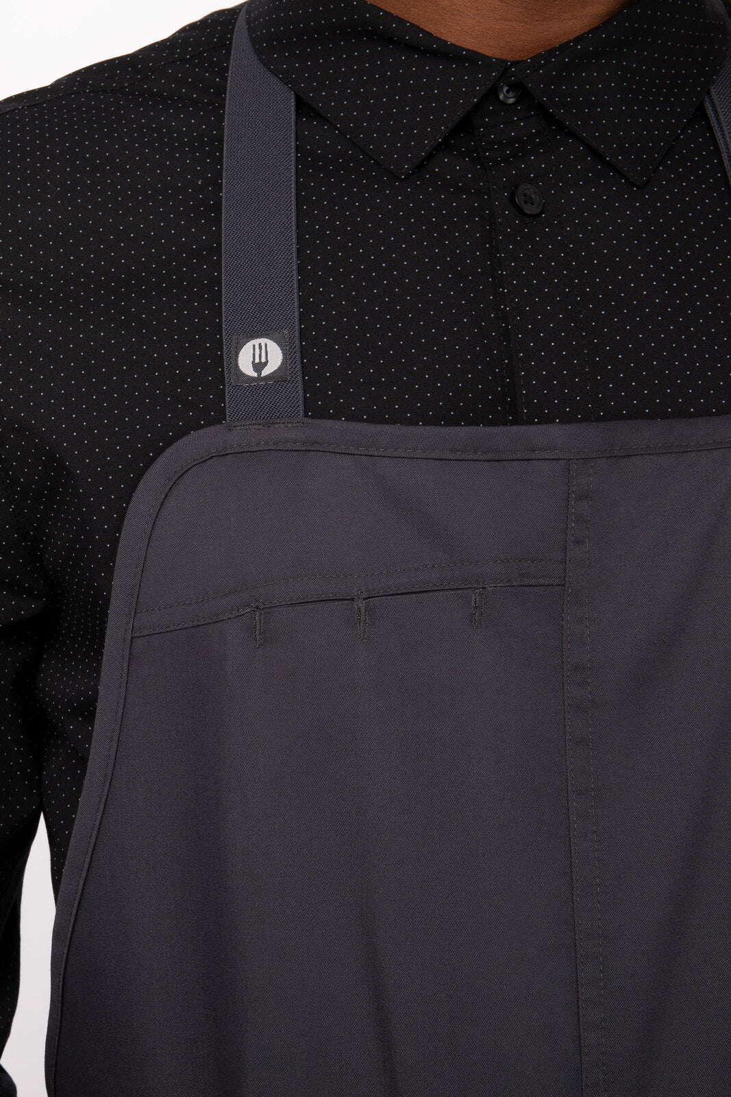 Chef Works Brio Chef Bib Apron - Charcoal