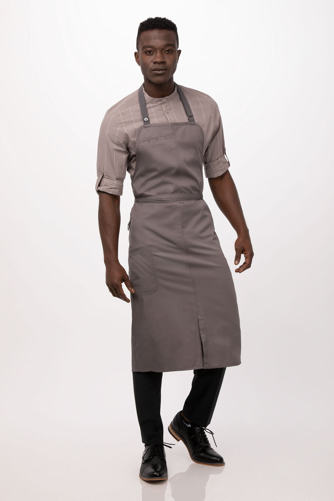 Chef Works Brio Chef Bib Apron - Mushroom