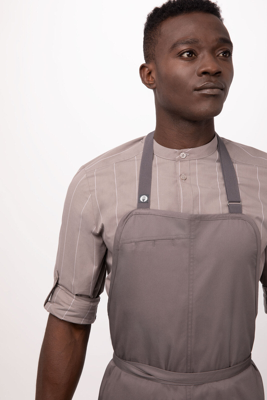 Chef Works Brio Chef Bib Apron - Mushroom