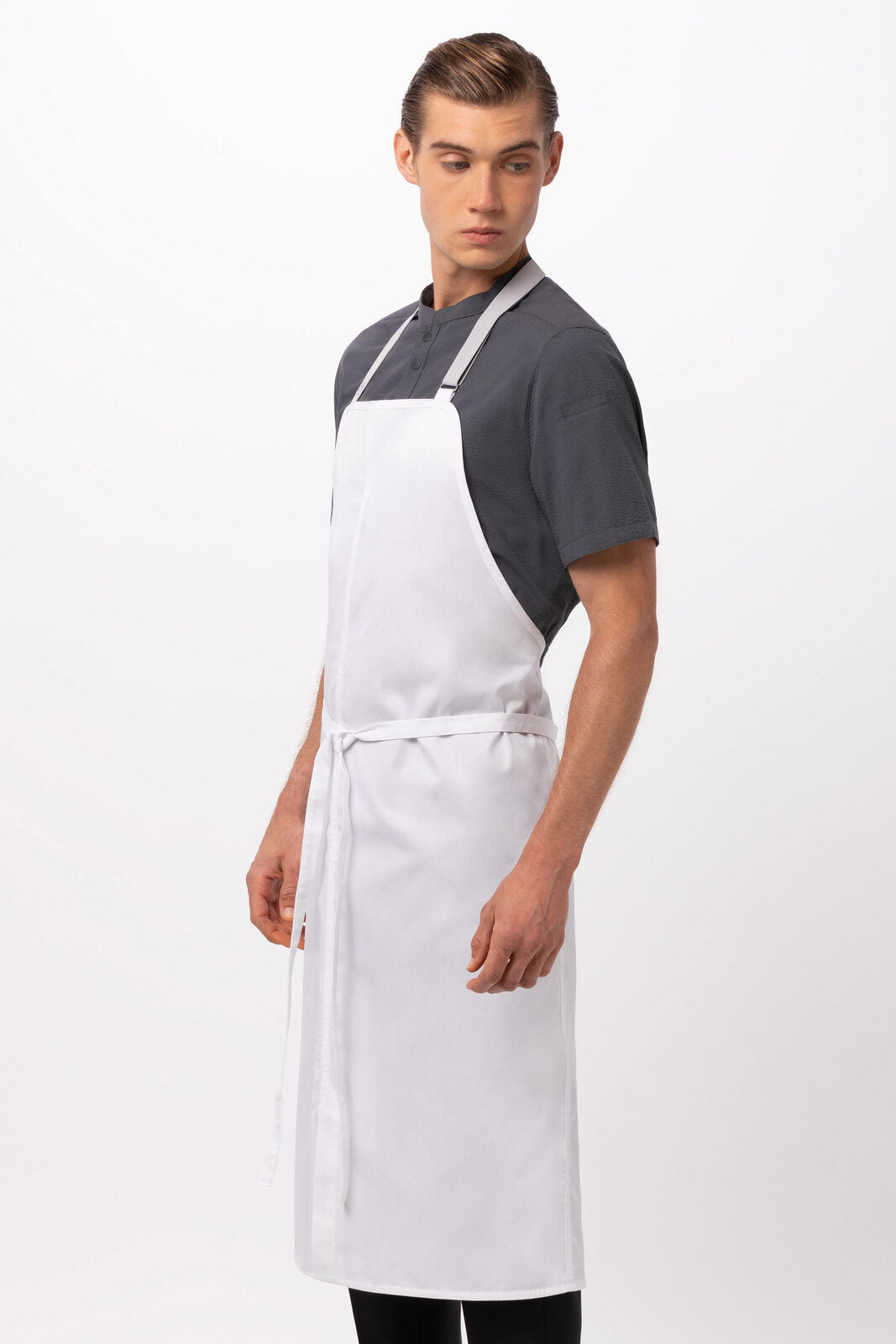 Chef Works Brio Chef Bib Apron - White
