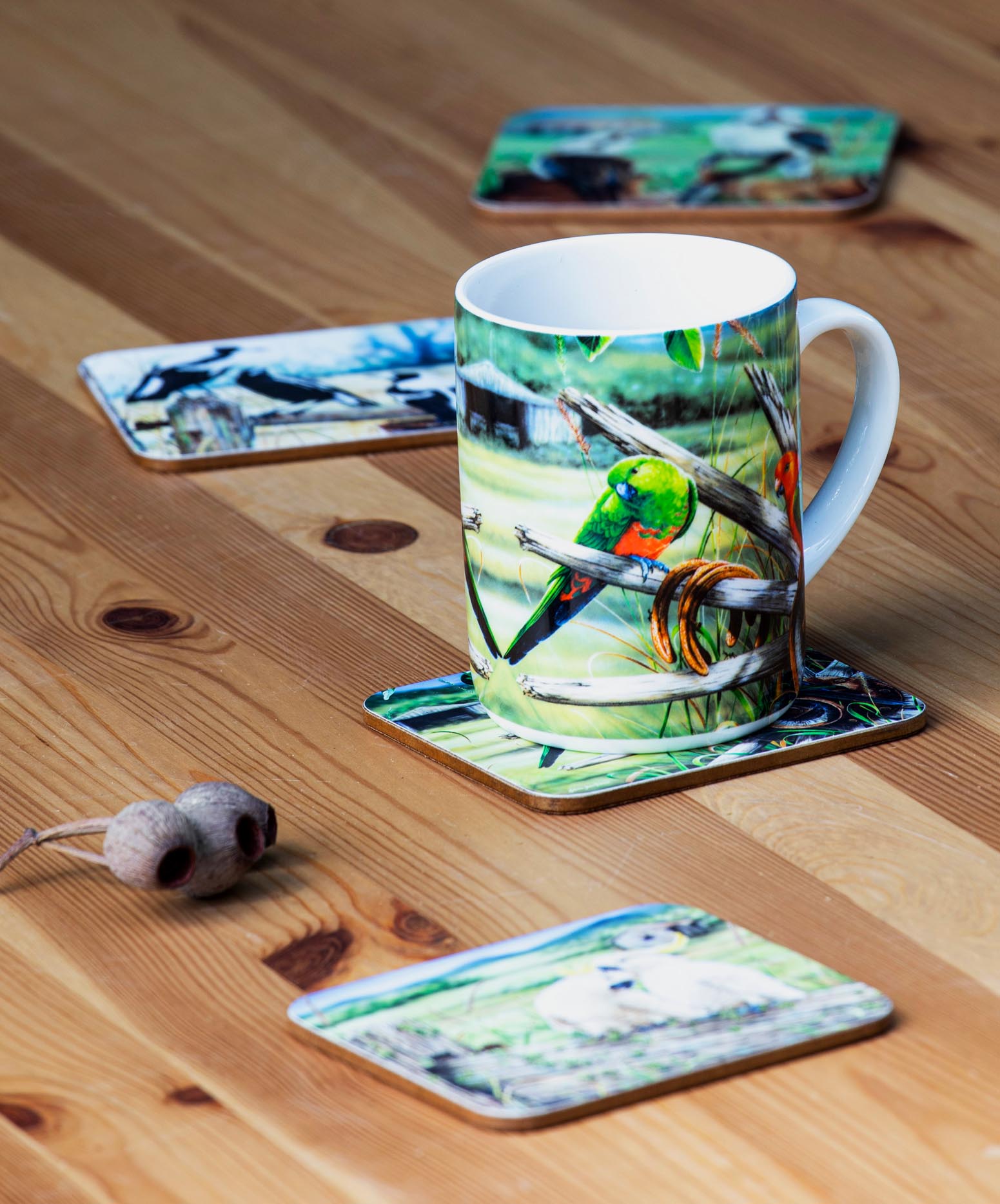 Ashdene A Country Life Assorted 4pk Coaster