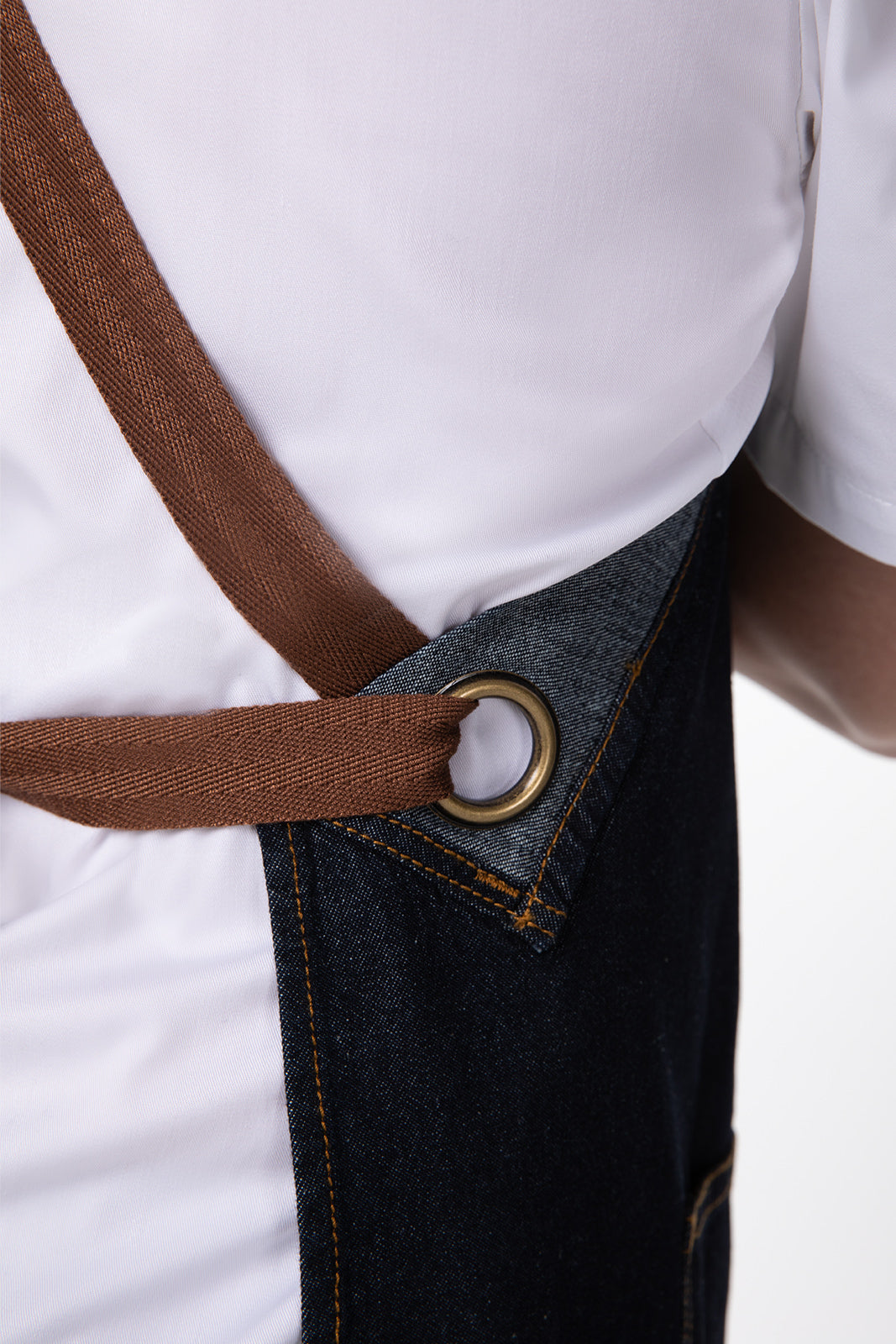 Chef Works Memphis Denim Cross Back Apron - Indigo Blue