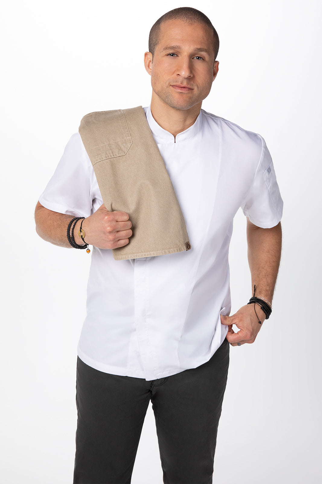 Chef Works Austin Natural Denim Cross Back Apron - Natural