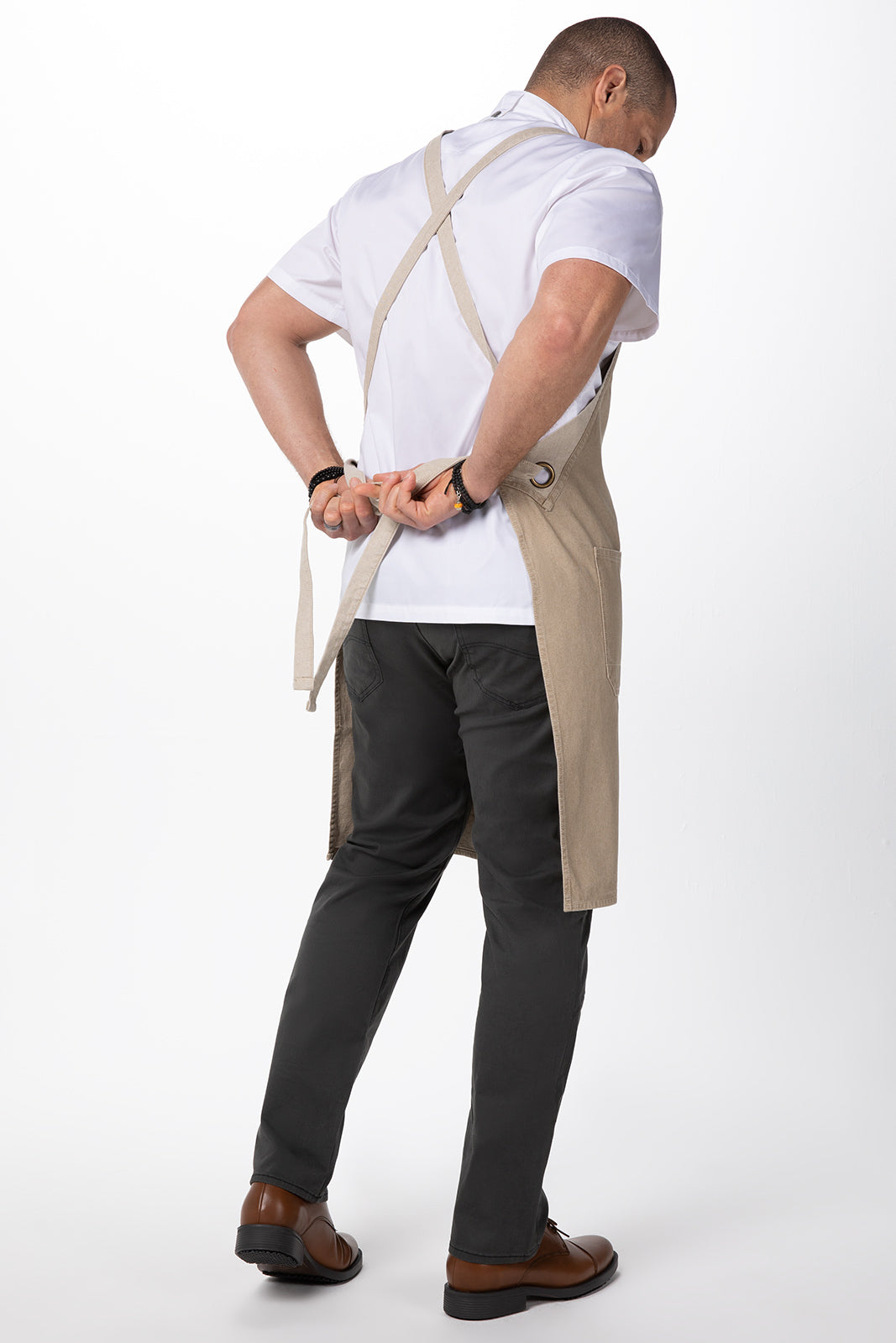 Chef Works Austin Natural Denim Cross Back Apron - Natural