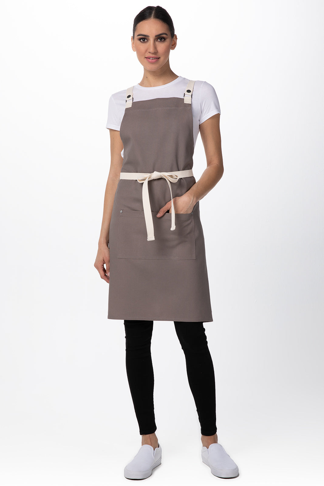 Chef Works Byron Cross-Back Apron - Grey