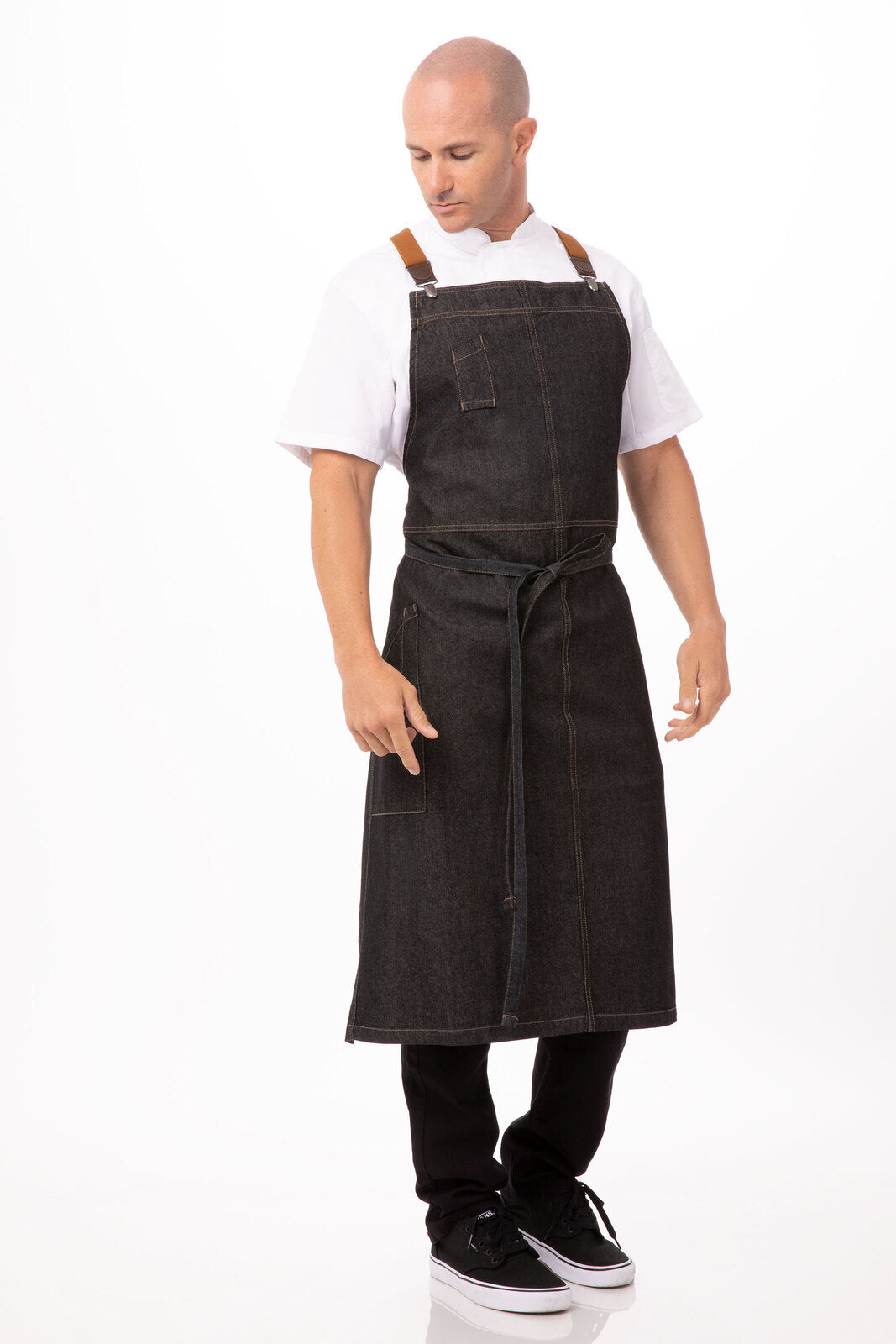 Chef Works Berkeley Chefs Bib Apron - Black