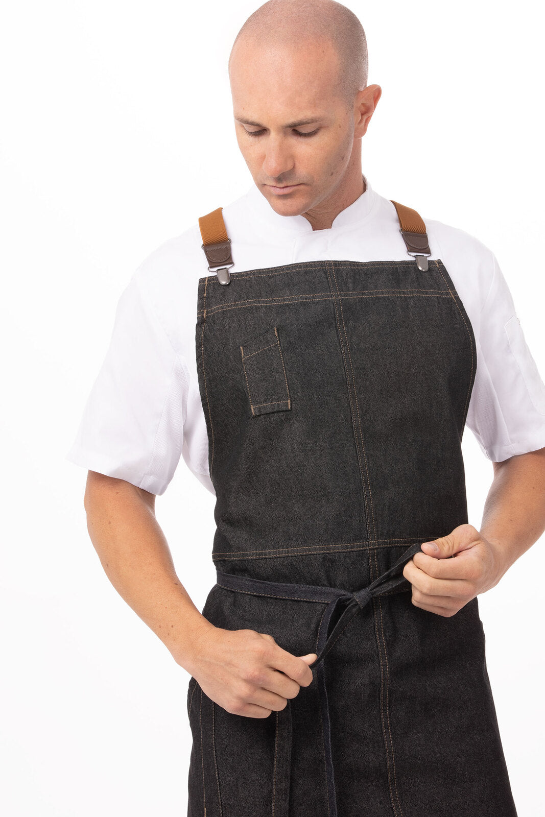 Chef Works Berkeley Chefs Bib Apron - Black