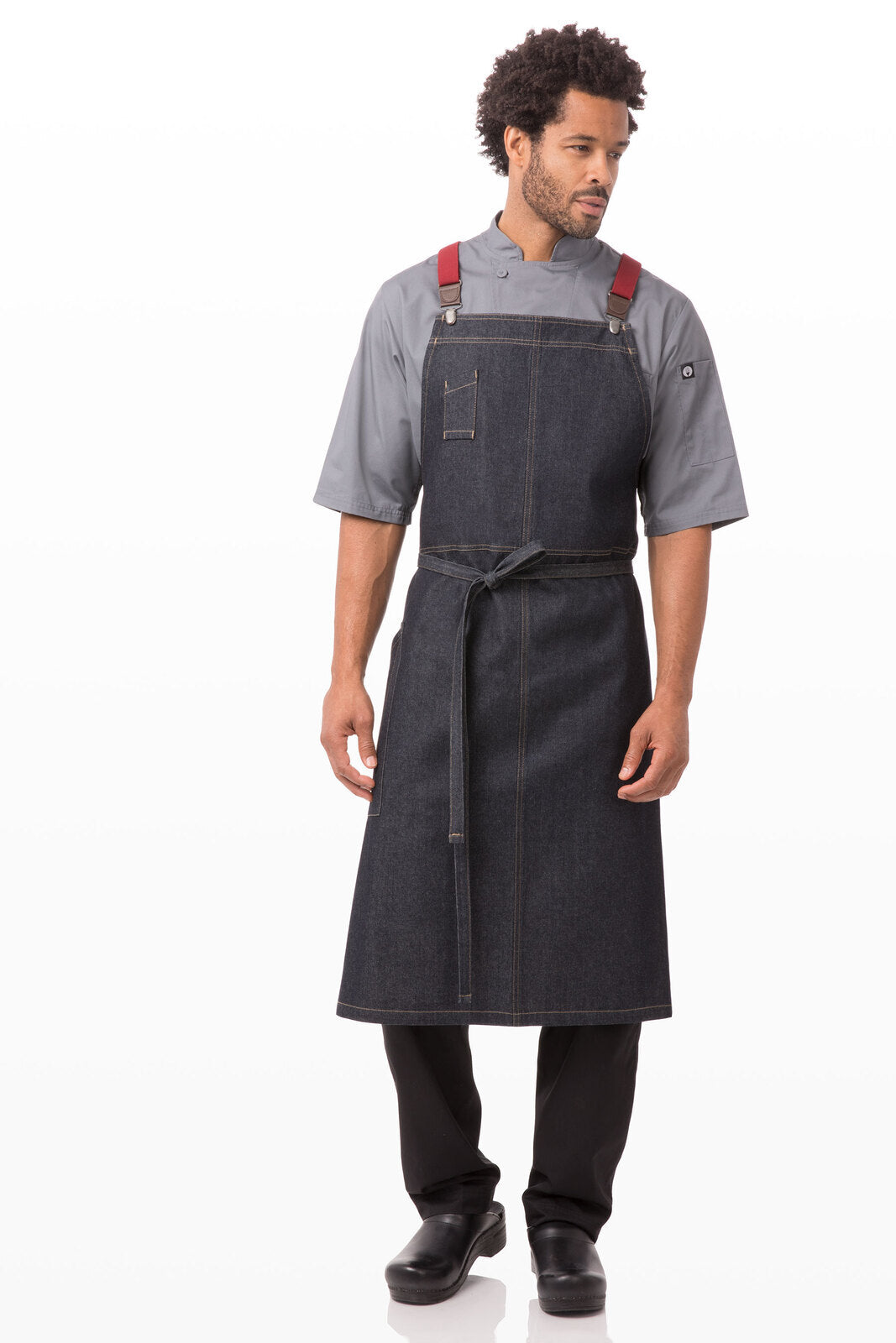 Chef Works Berkeley Chefs Bib Apron - Indigo Blue