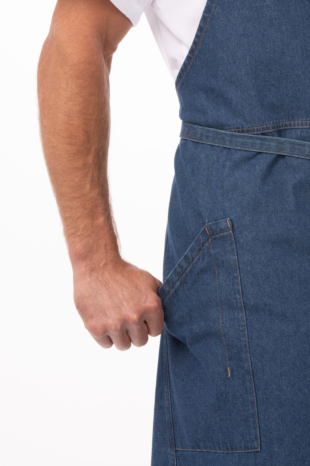 Chef Works Berkeley Chefs Bib Apron - Medium Blue