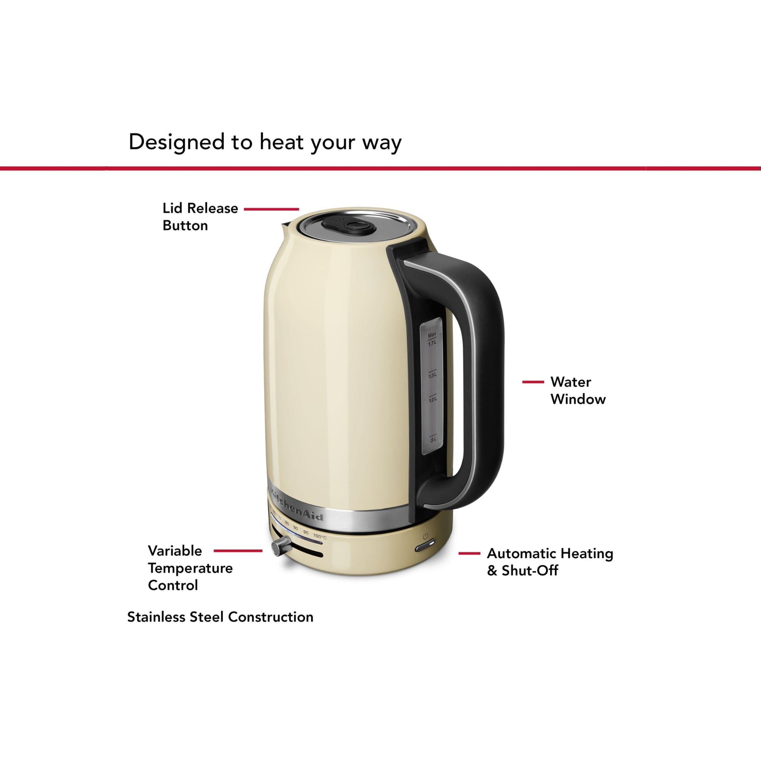 KitchenAid 1.7L Variable Temperature Electric Kettle KEK1701