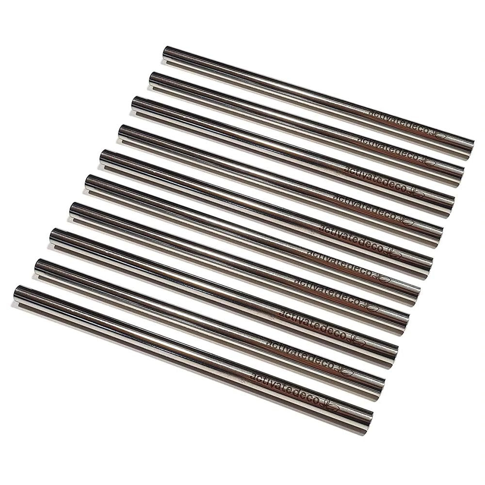 Activated Eco Stainless Steel 120mm Cocktail Straw - 24 Pack