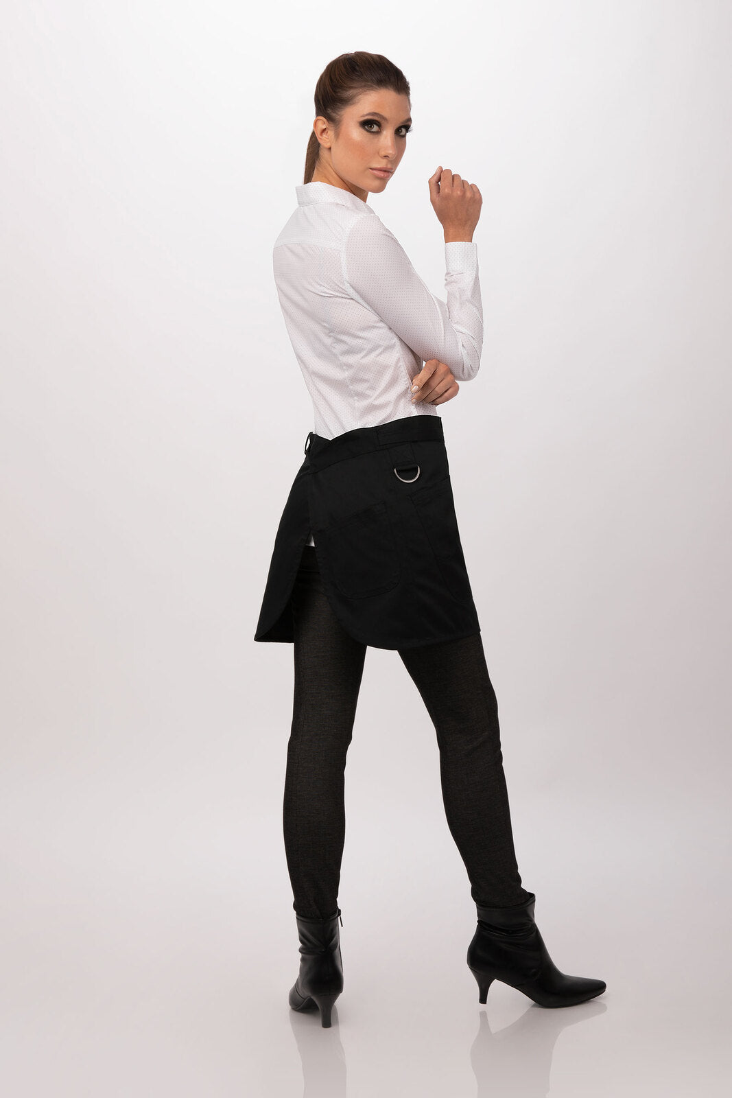 Chef Works Largo Half Bistro Apron - Black