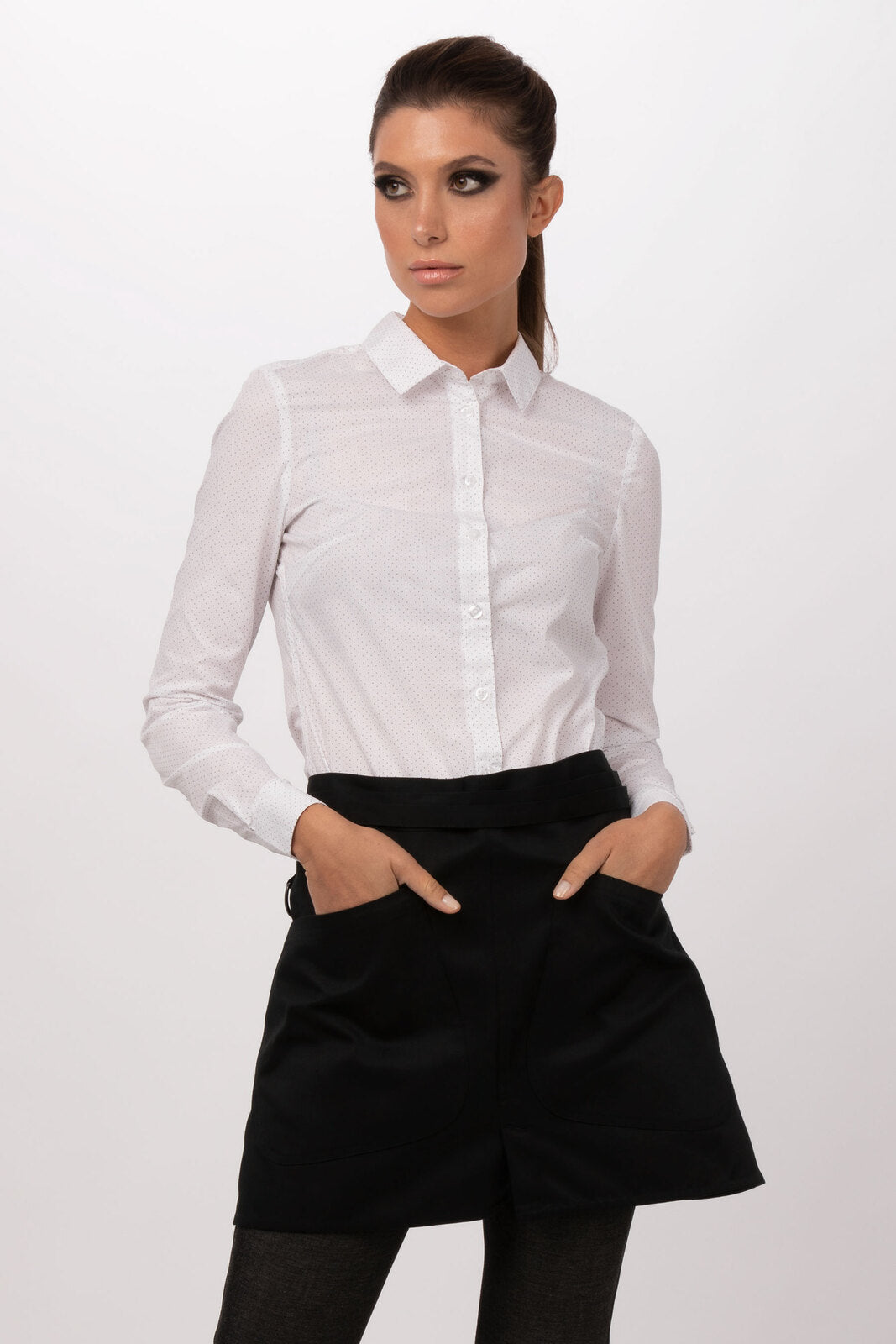 Chef Works Largo Half Bistro Apron - Black