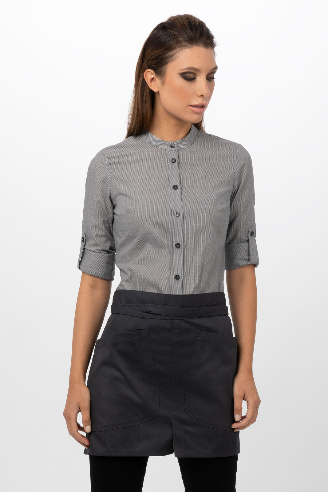 Chef Works Largo Half Bistro Apron - Charcoal