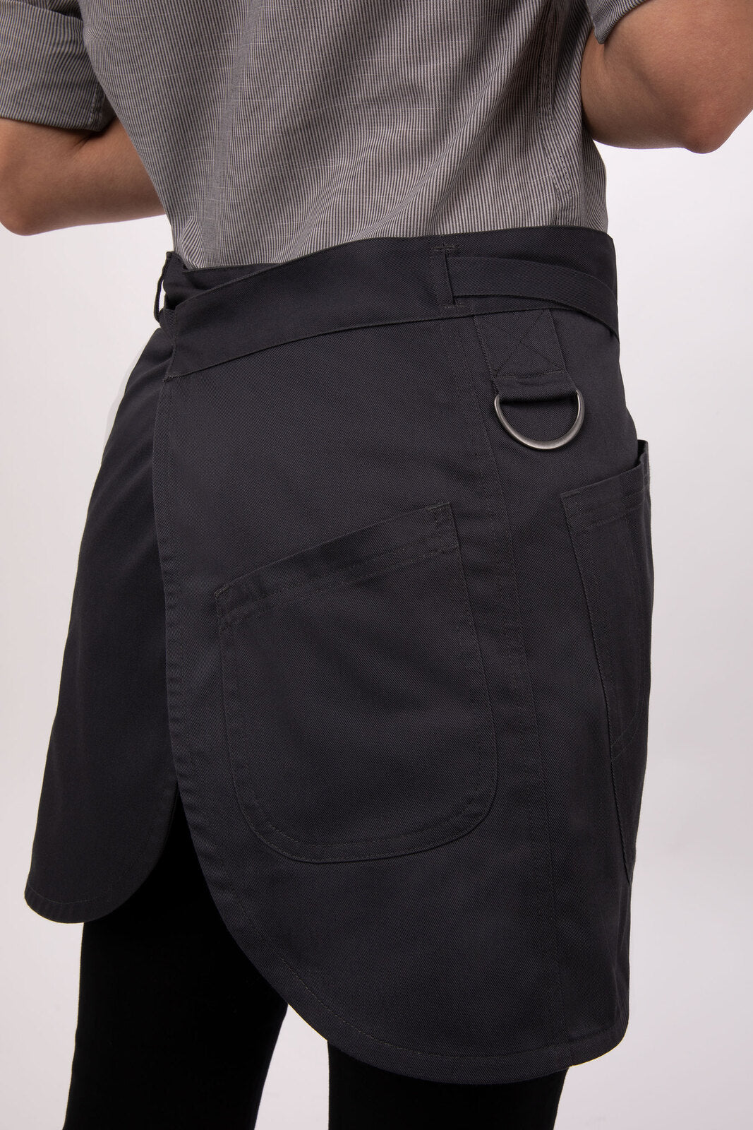 Chef Works Largo Half Bistro Apron - Charcoal