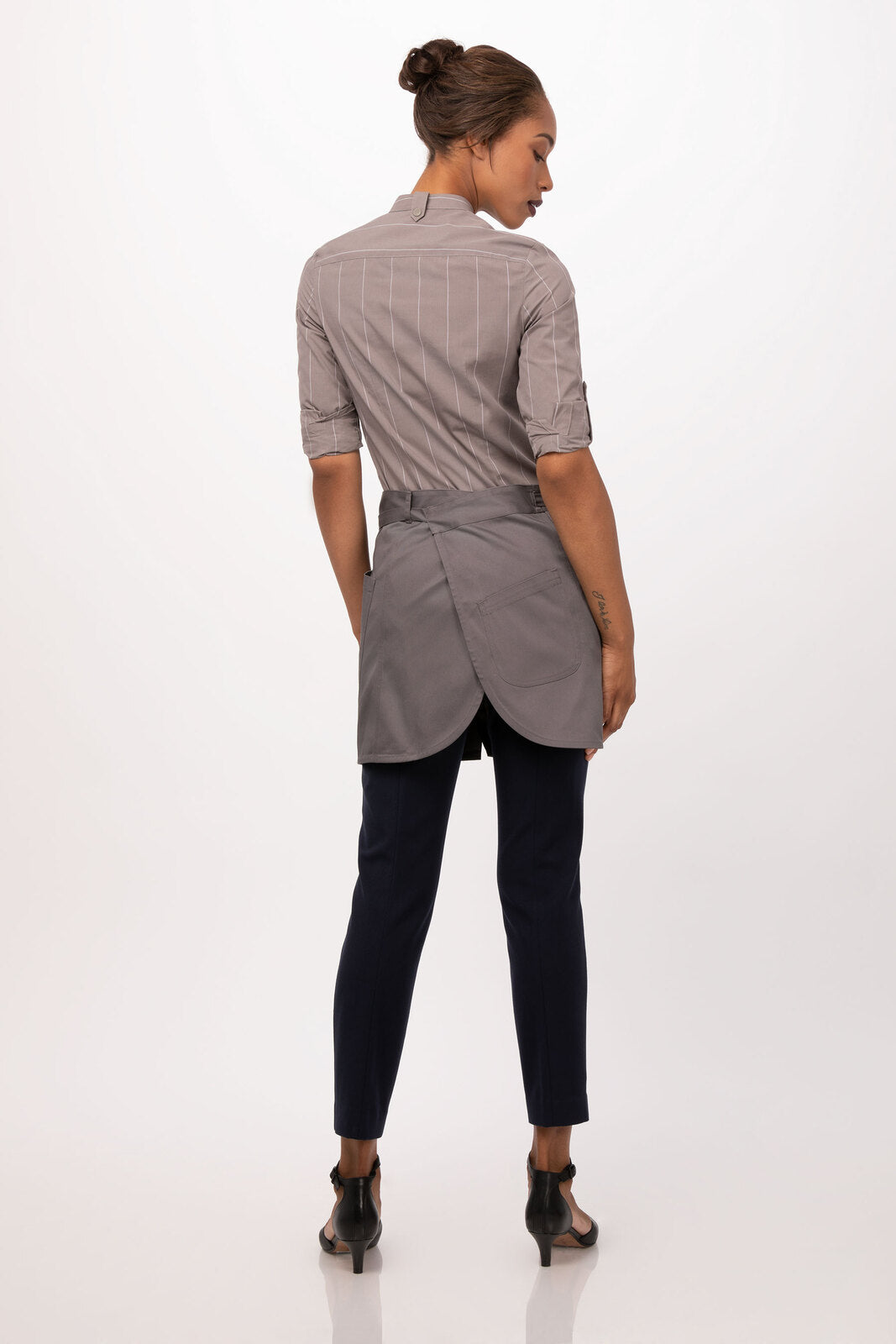 Chef Works Largo Half Bistro Apron - Mushroom