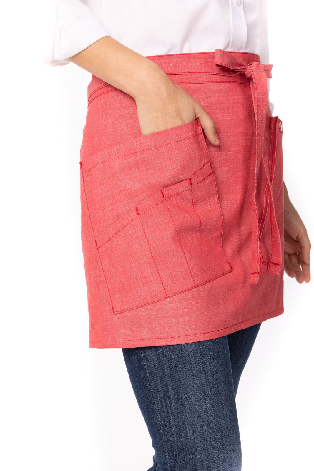 Chef Works Medford Half Bistro Apron - Coral